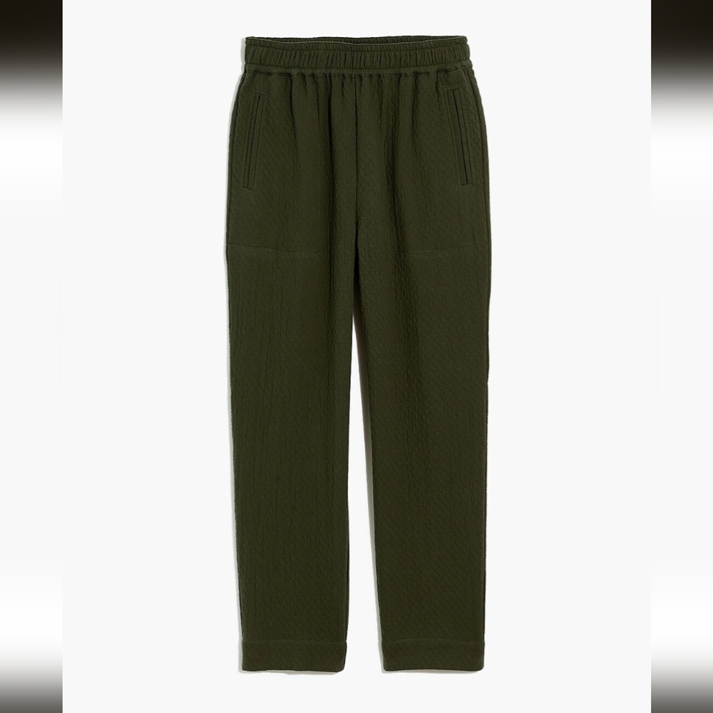 Madewell Pull-On High-Rise Tapered Pants in Diamond Jacquard - Picture 2 of 11